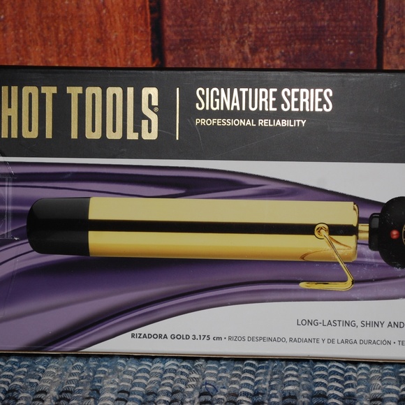 HOT TOOLS 1-1/4 IN GOLD FLIPPERLESS CURLING IRON